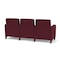 Lesro Siena Lounge Reception 3 Seat Tandem Seating, Walnut, OH Wine Upholstery SN3103 - alternate 3